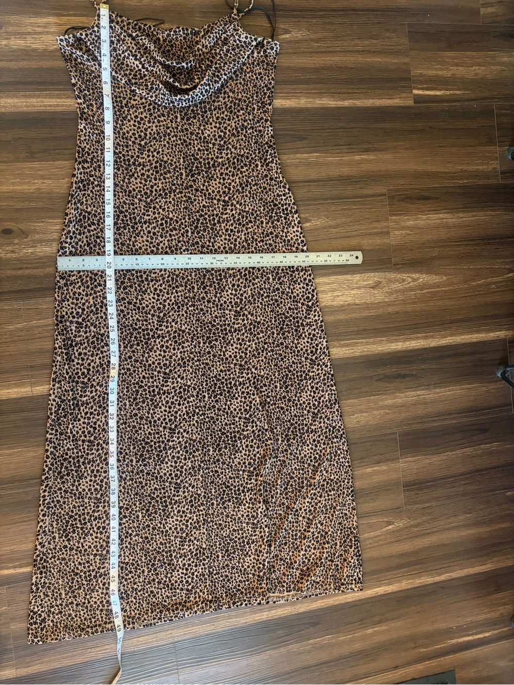 Vintage Onyx Nite Leopard Print Sparkly Cowl Dress - Picture 14 of 14